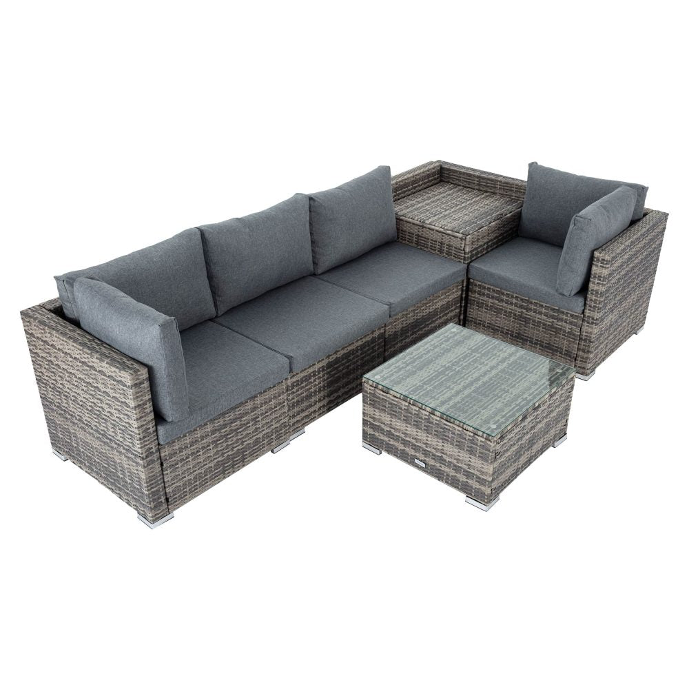 6PCS Outdoor Modular Lounge Sofa Coogee-Grey