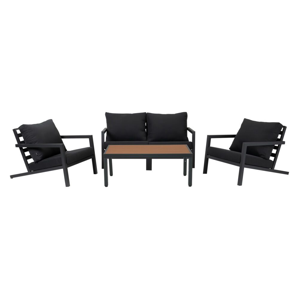 Aidan Garden Furniture Set in Slate Grey — 5 pieces