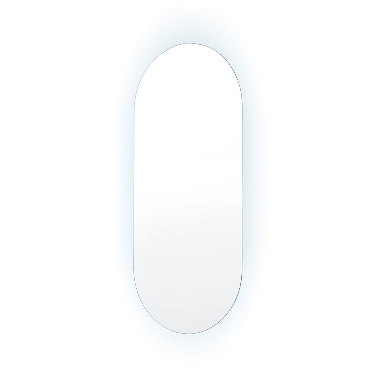 LED Wall Mirror Oval Anti-Fog Bathroom 45x100cm