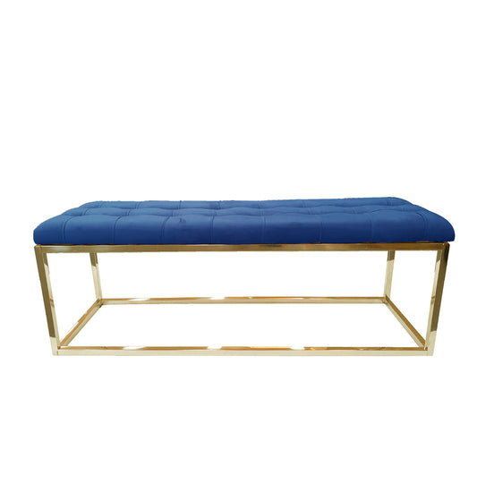 Holly Gold / Blue Ottoman