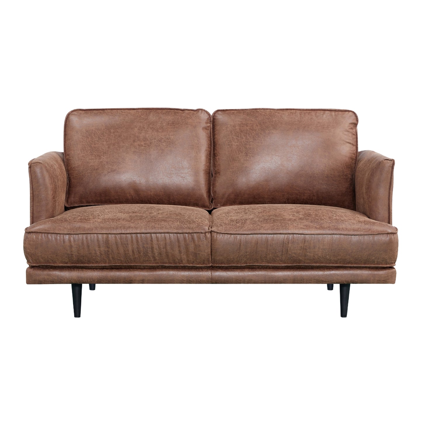 Rosie 2 Seater Sofa Fabric Uplholstered Lounge Couch Brown