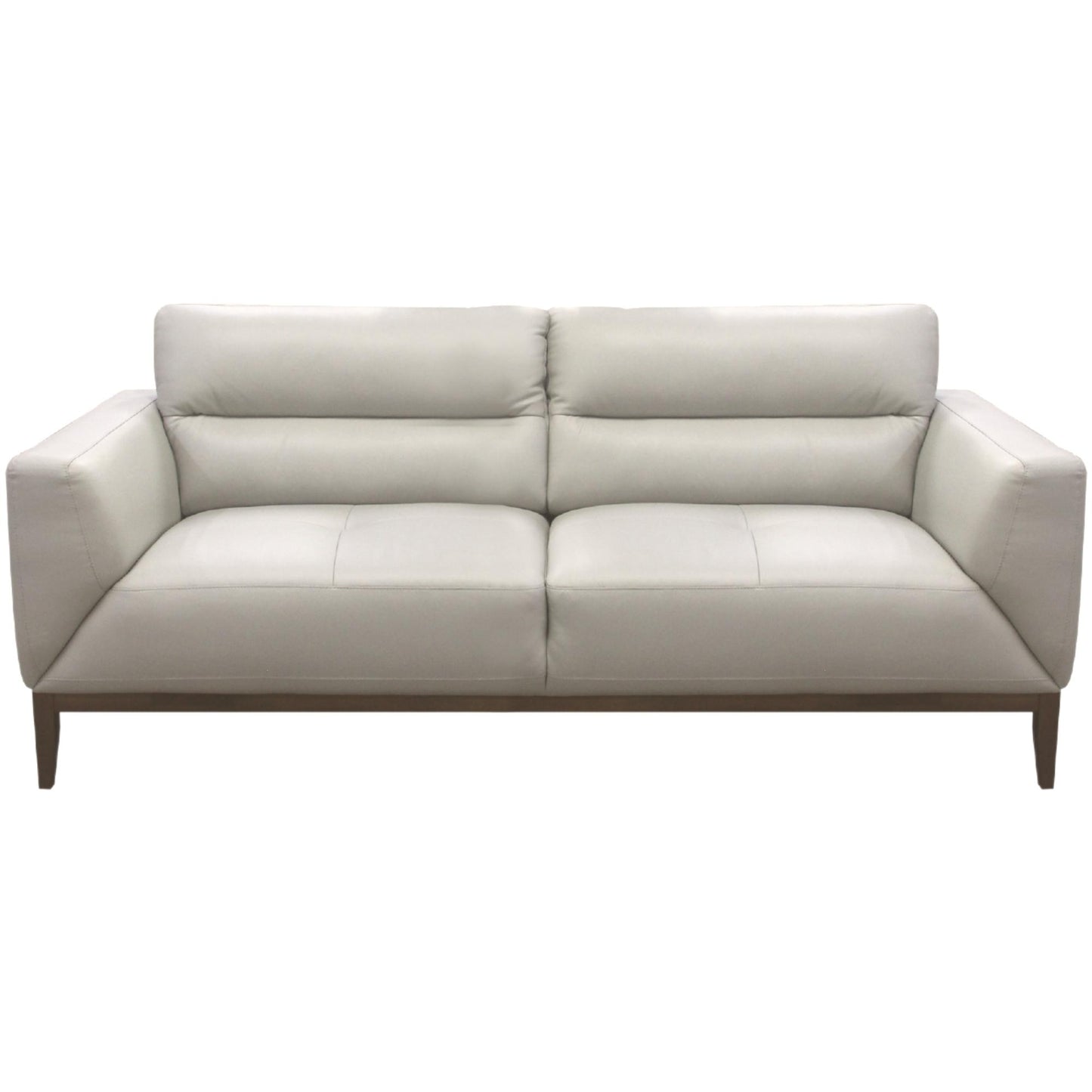 Downy  Genuine Leather Sofa 3 Seater Upholstered Lounge Couch - Silver