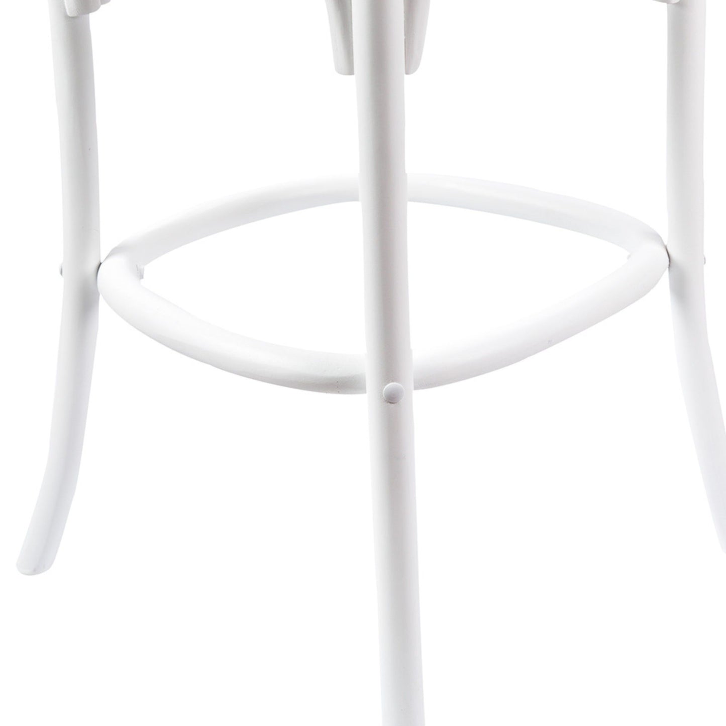 Aster 2pc Crossback Bar Stools Dining Chair Solid Birch Timber Rattan Seat White