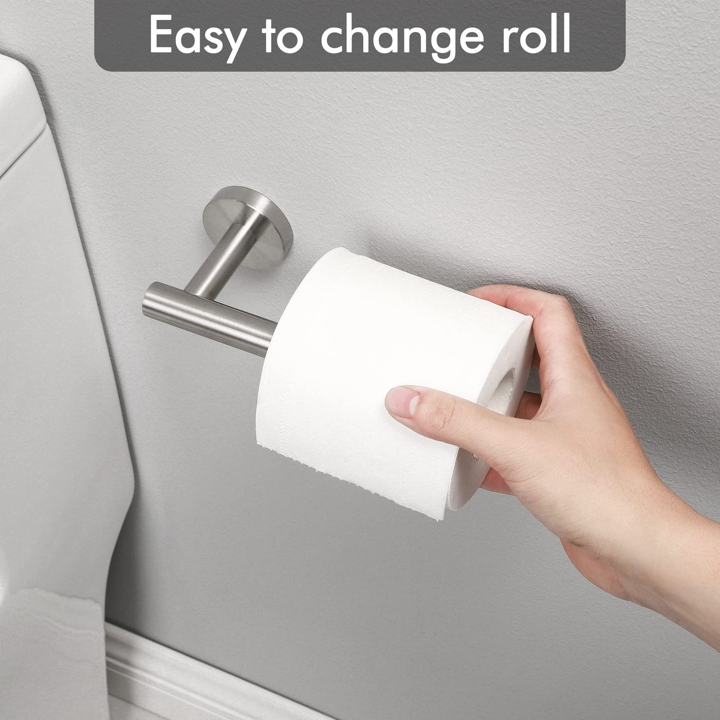 Toilet Paper Holder Bathroom Paper Roll Holder Roll Holder brushed Silver Wall Mount 304