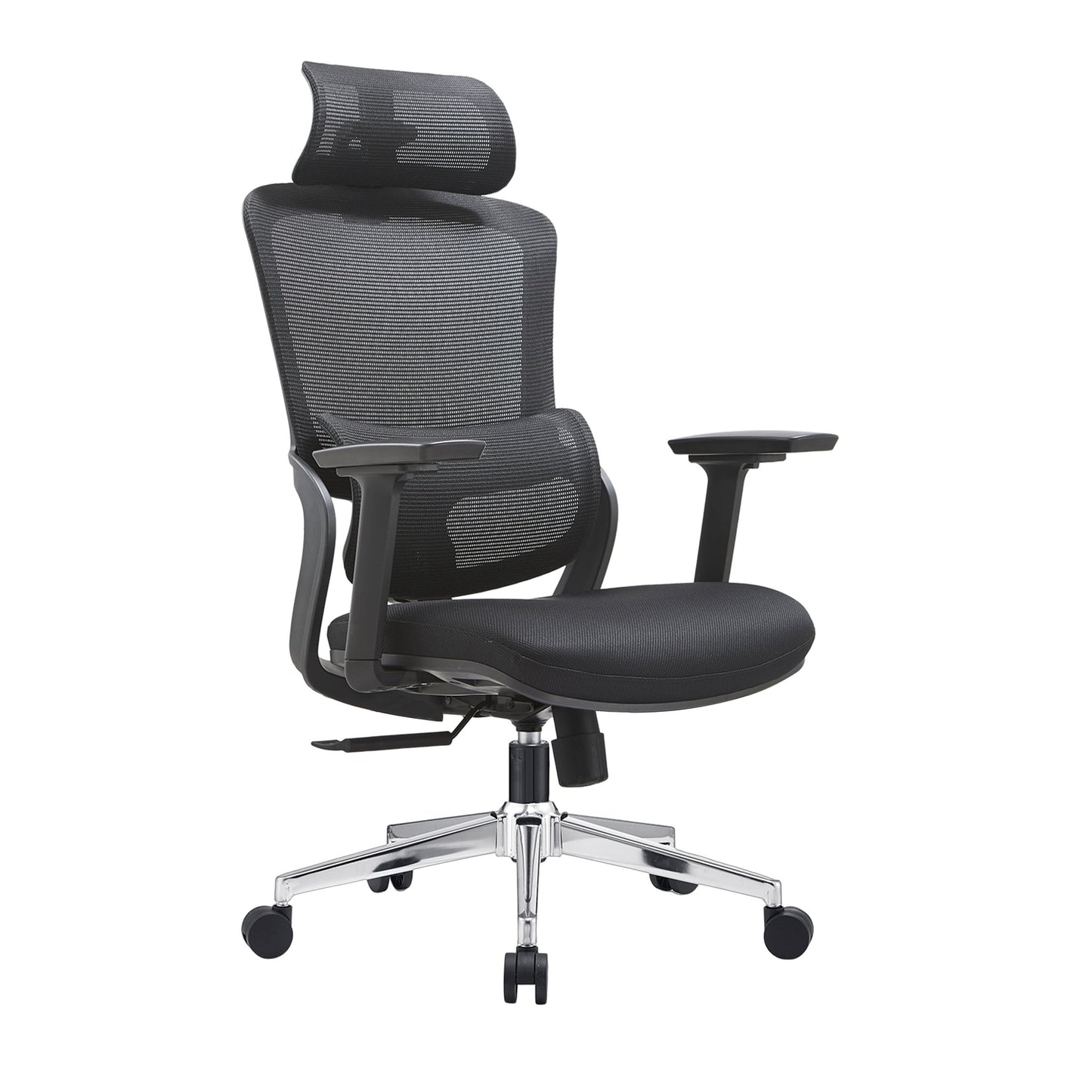 Elena High Back Fabric Seat Ergonomic Office Chair In Black