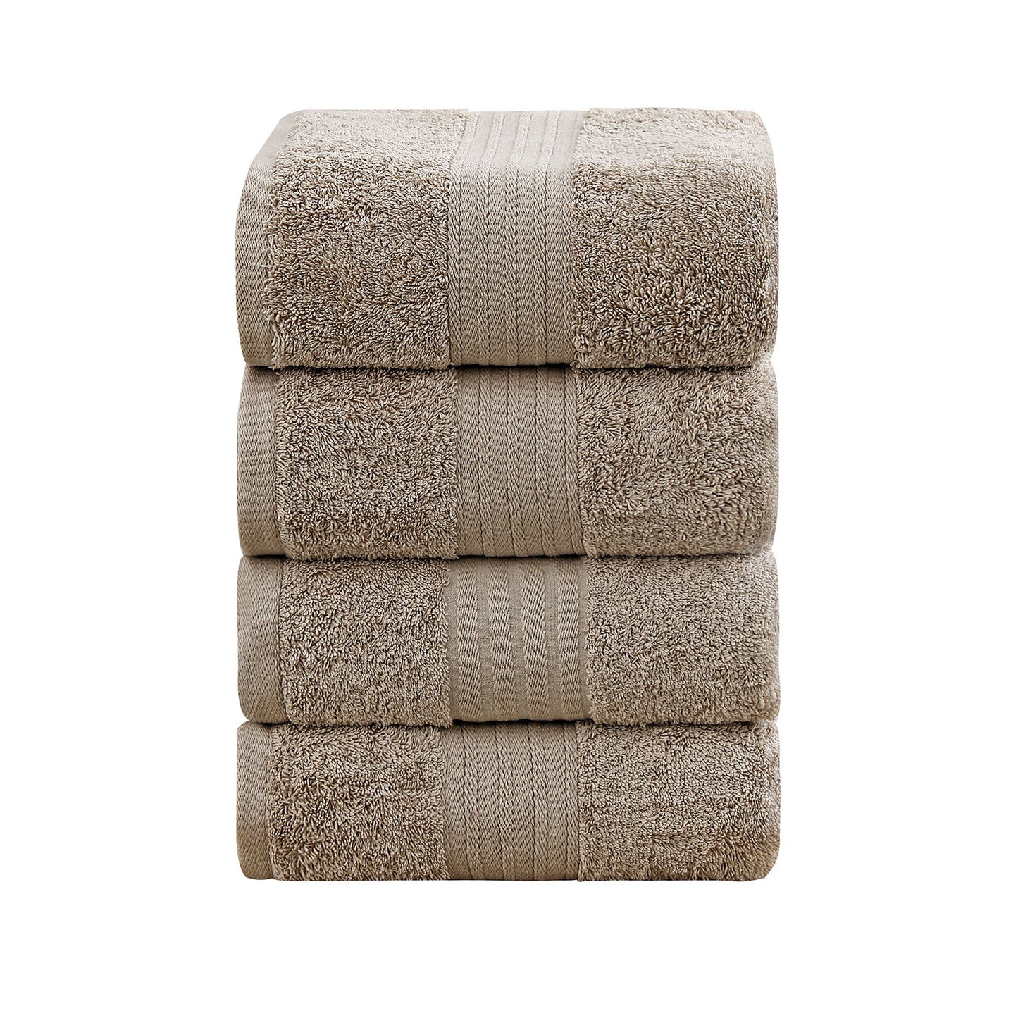 Linenland 4 Piece Cotton Bath Towels Set - Sandstone