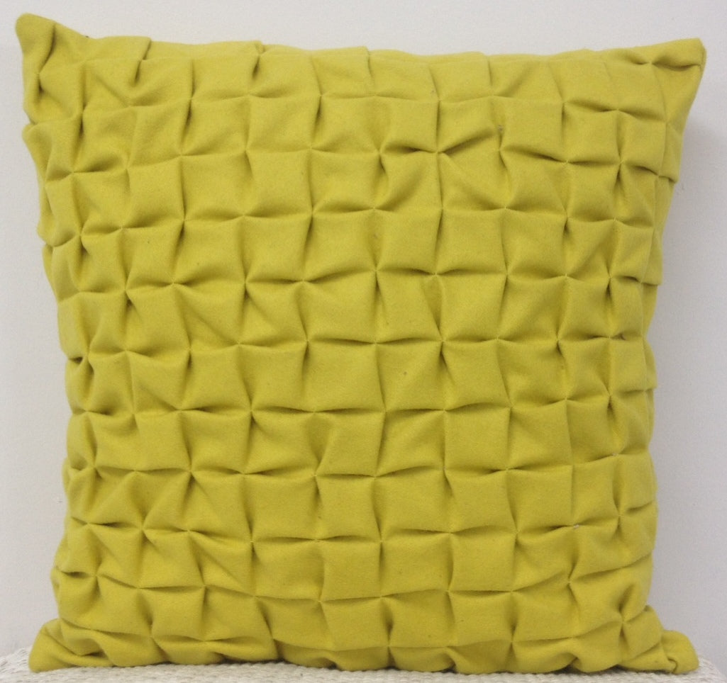 Flux Mustard Yellow 3D Textured Cushion Cover