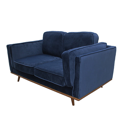 York Sofa 2 Seater Fabric Cushion Modern Sofa Blue Colour