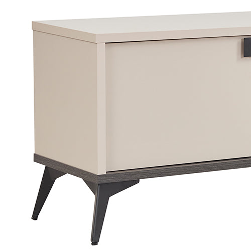 TV Cabinet with Storage Drawer Open Shelve Cabinet MDF in Champagne Colour