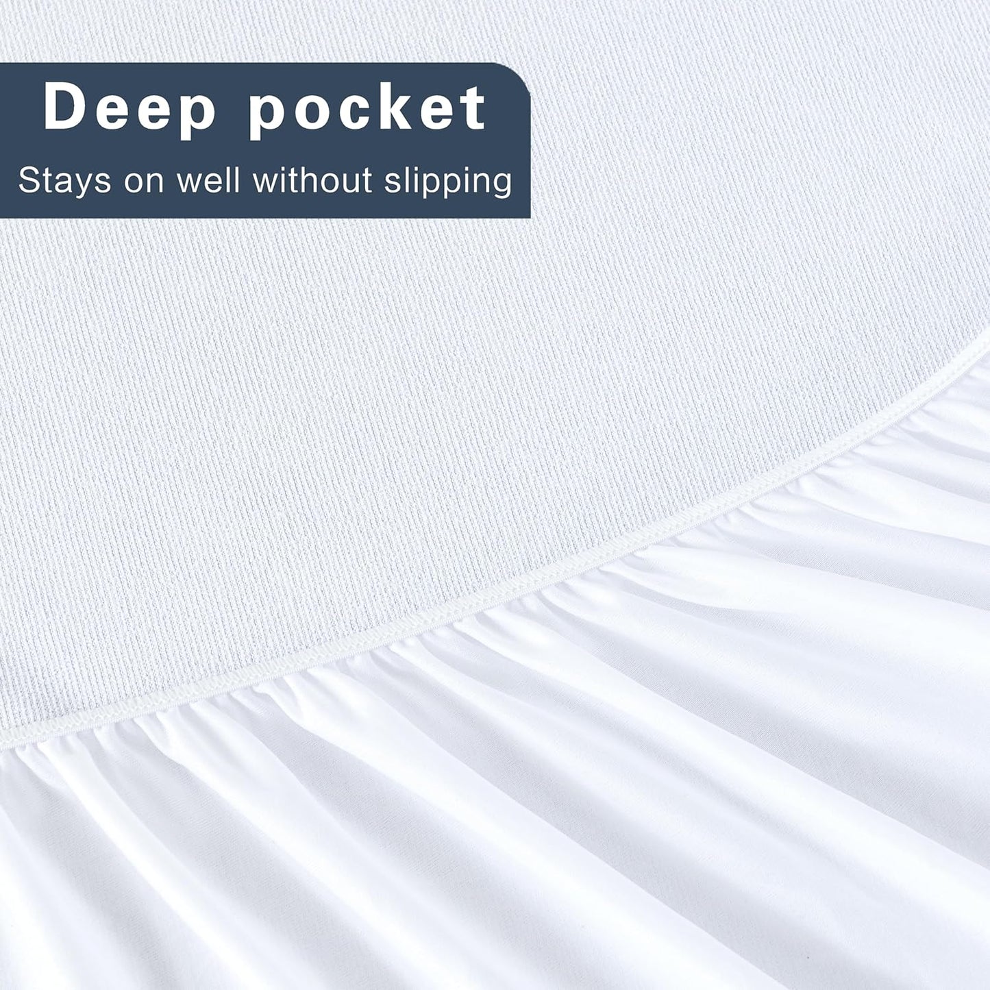 CleverPolly Luxurious Microfibre Terry Toweling Mattress Protector - King