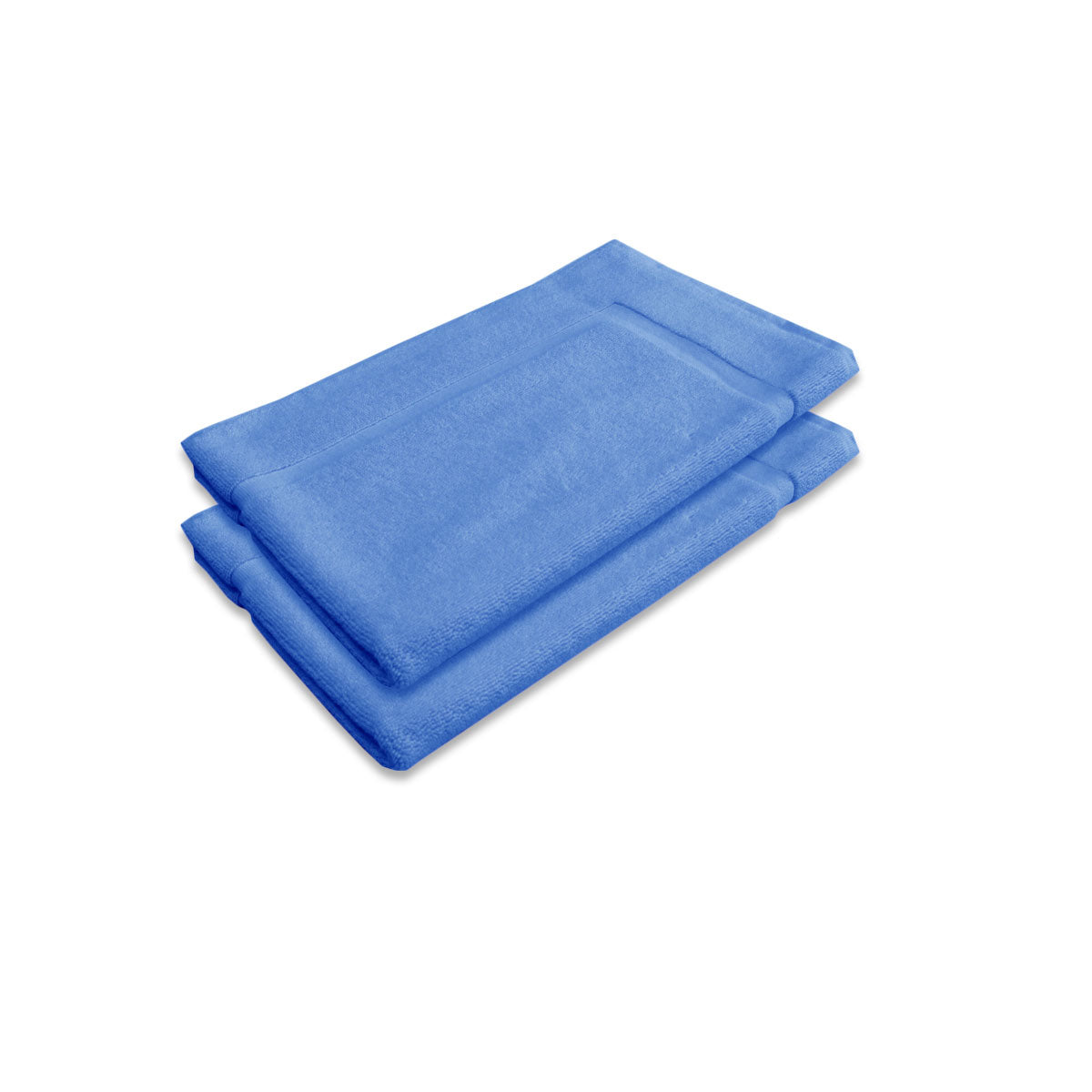 800GSM Set of 2 Cotton Bath Mat Blue