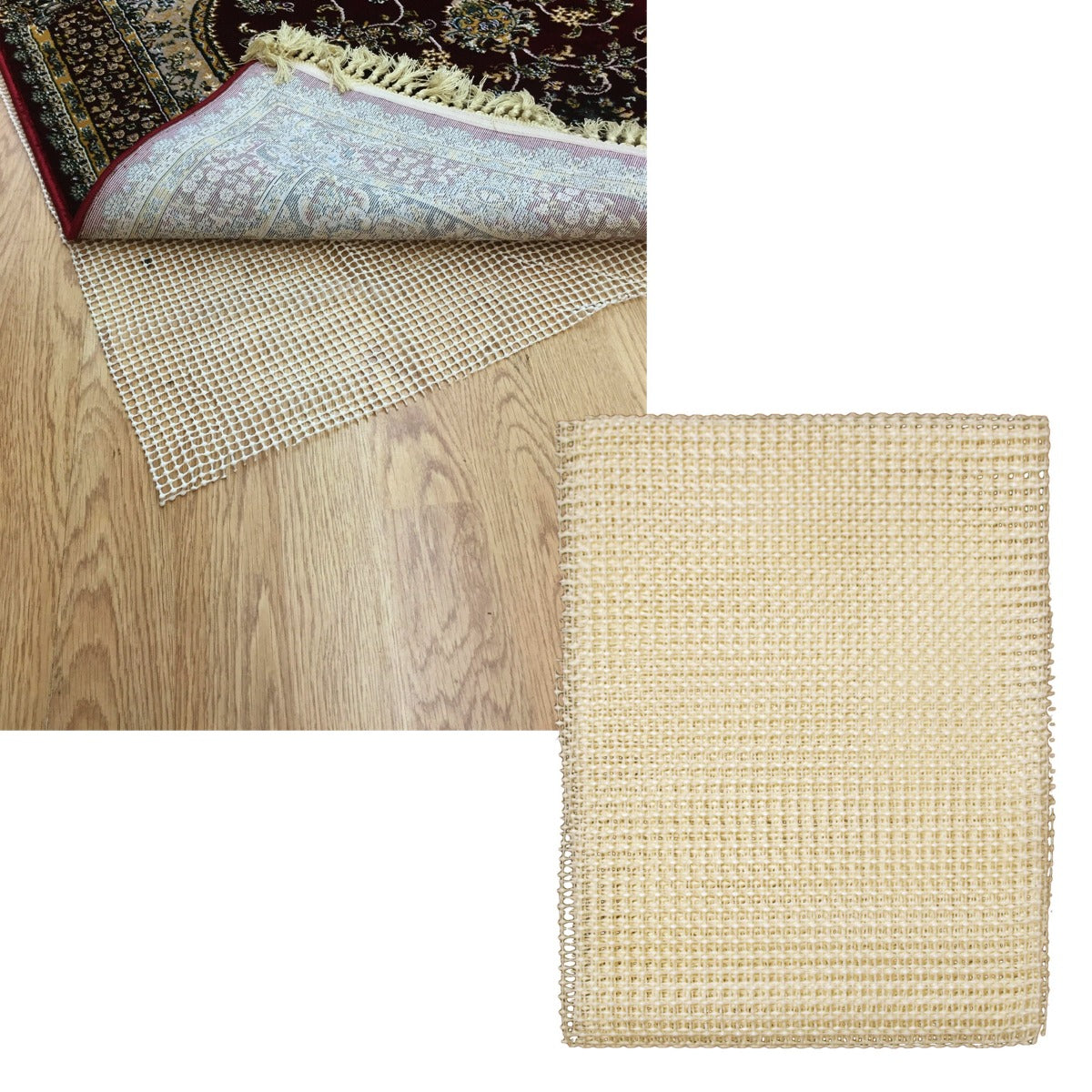 Non-slip Rug Underlay Cream Large 155x 223 cm