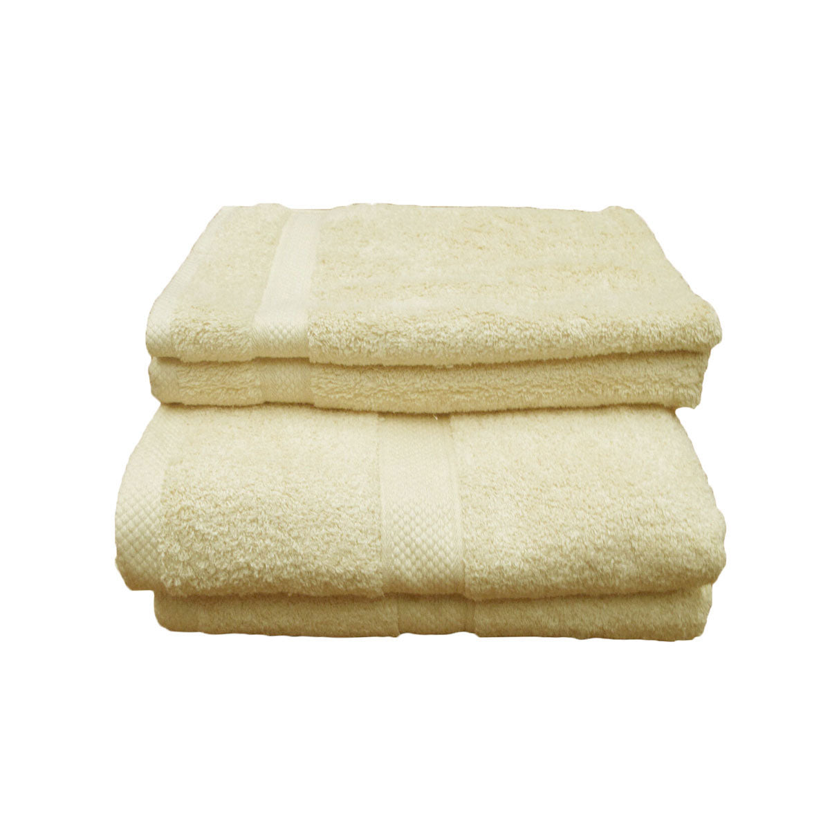 Pack of 4 Uranus Cotton Bath Towel Set Butter