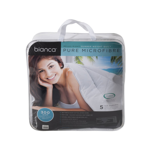 Bianca 300GSM Relax Right Summer Microfibre Quilt Super King