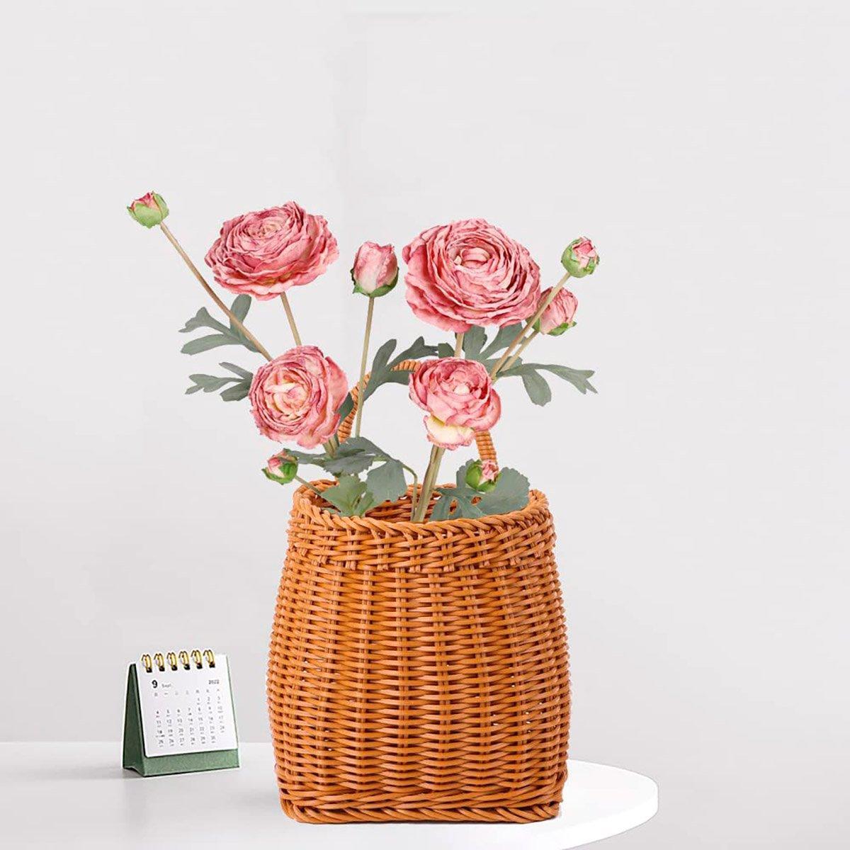 Vintage Wall Hanging Basket Kitchen Storage Basket Small Flower Basket Organizer - 15cm