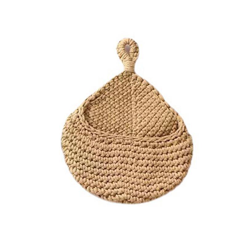 Hanging Wall Organizer Vegetable Fruit Basket Kitchen Storage Pouch Bag Diy 6Size - XXL