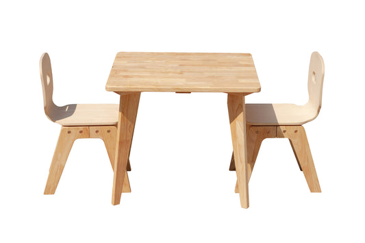 Danish Square table and 2 chairs