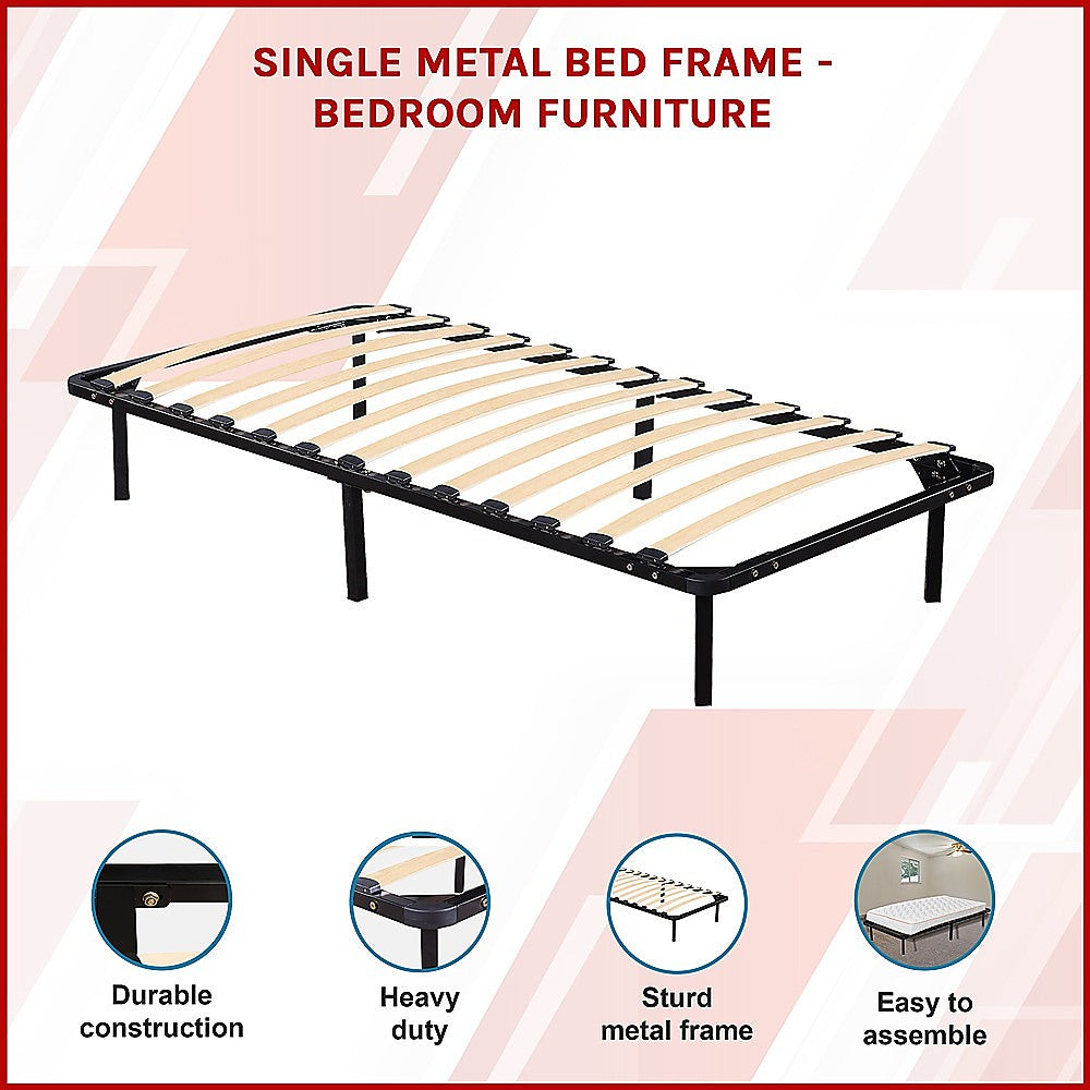 Single Metal Bed Frame - Bedroom Furniture