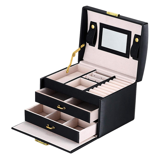 Jewellery Storage Box Girls Rings Necklaces Display Organiser Storage Case