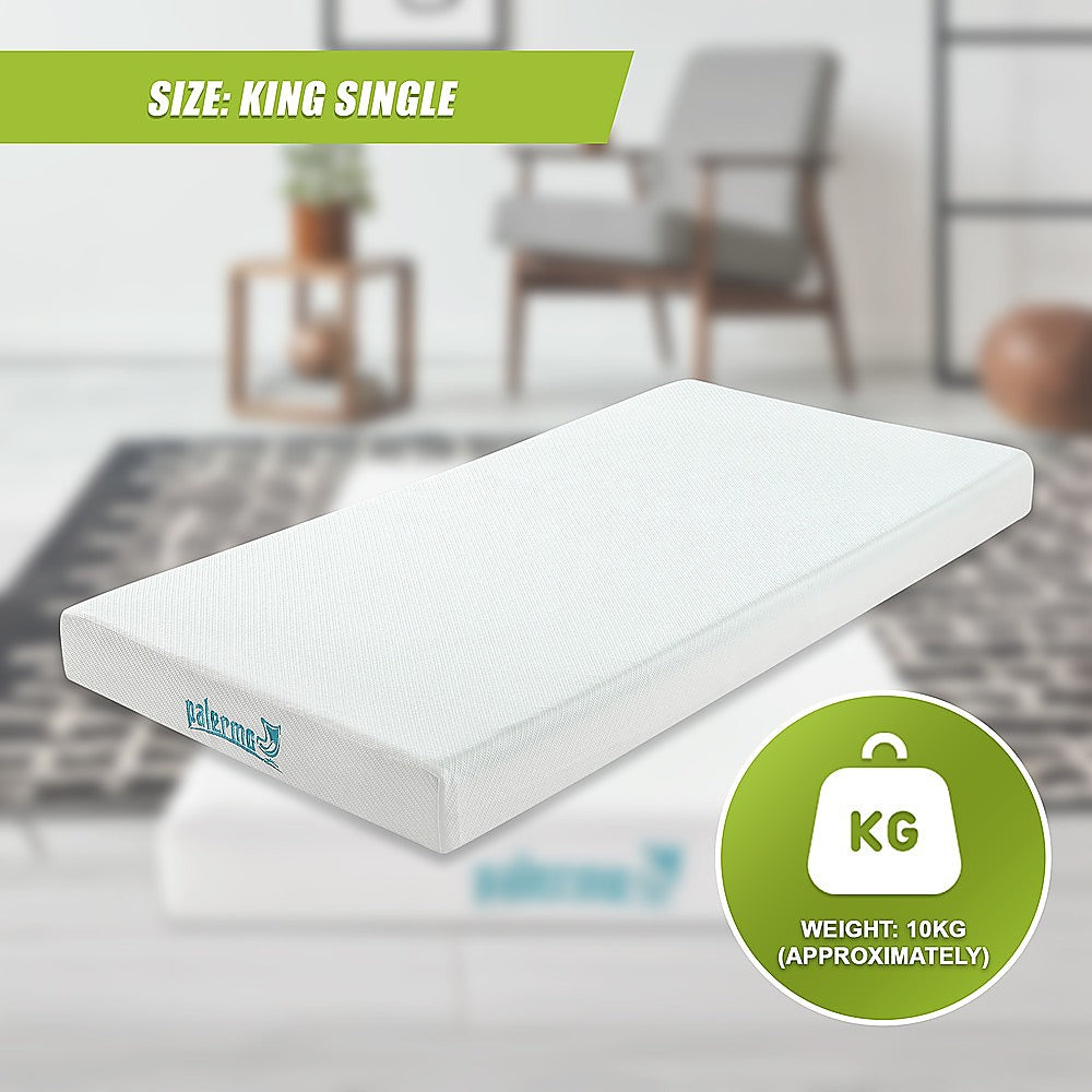 Palermo King Single Mattress Memory Foam Green Tea Infused CertiPUR Approved