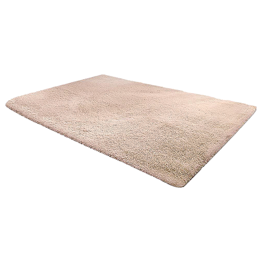 230x200cm Floor Rugs Large Shaggy Rug Area Carpet Bedroom Living Room Mat - Beige