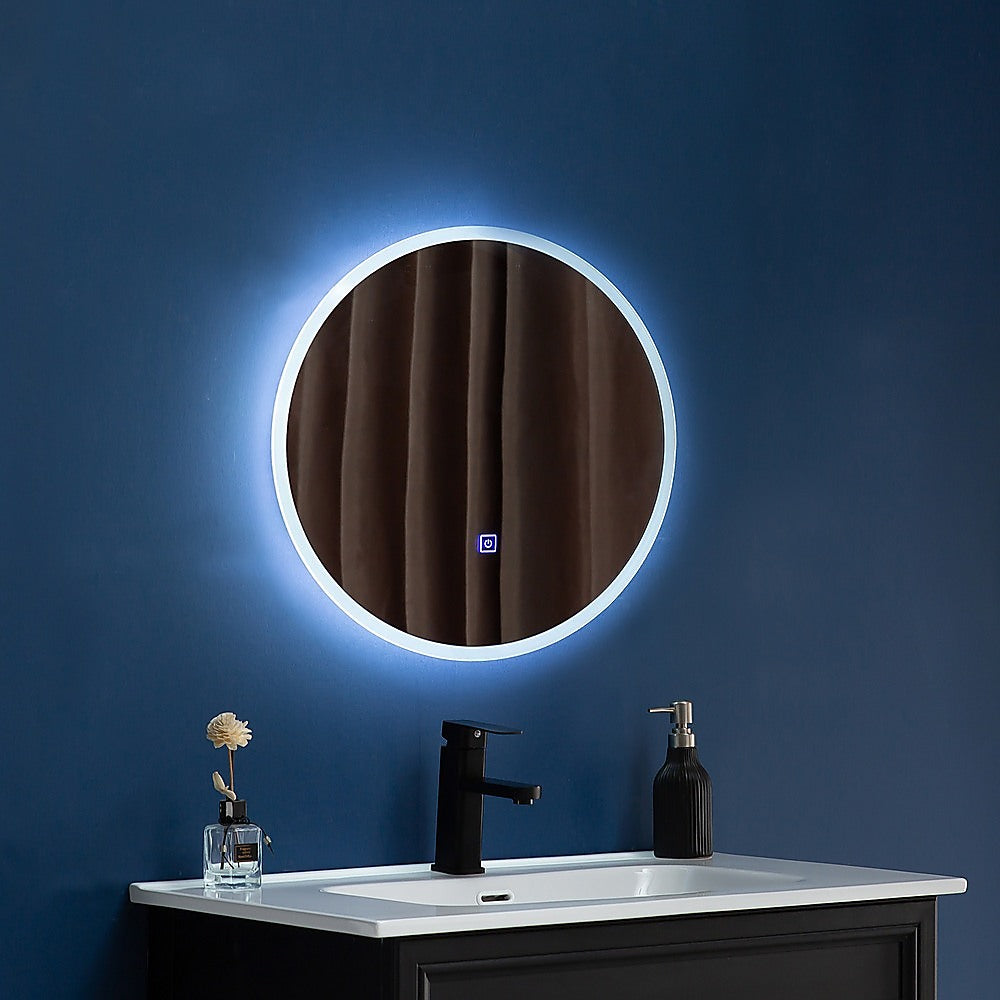 70cm LED Wall Mirror Bathroom Mirrors Light Decor Round