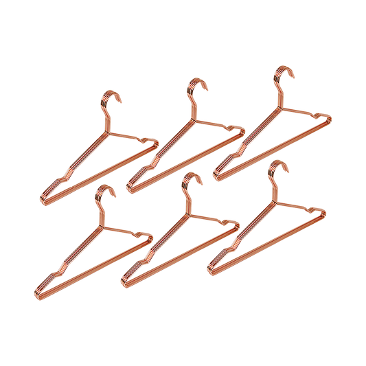 Adult 16.5" Rose Gold Shiny Metal Wire Coat Suit Top Clothes Hangers (60pc per set)