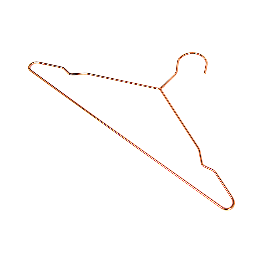 Adult 16.5" Rose Gold Shiny Metal Wire Coat Suit Top Clothes Hangers (30pc per set)