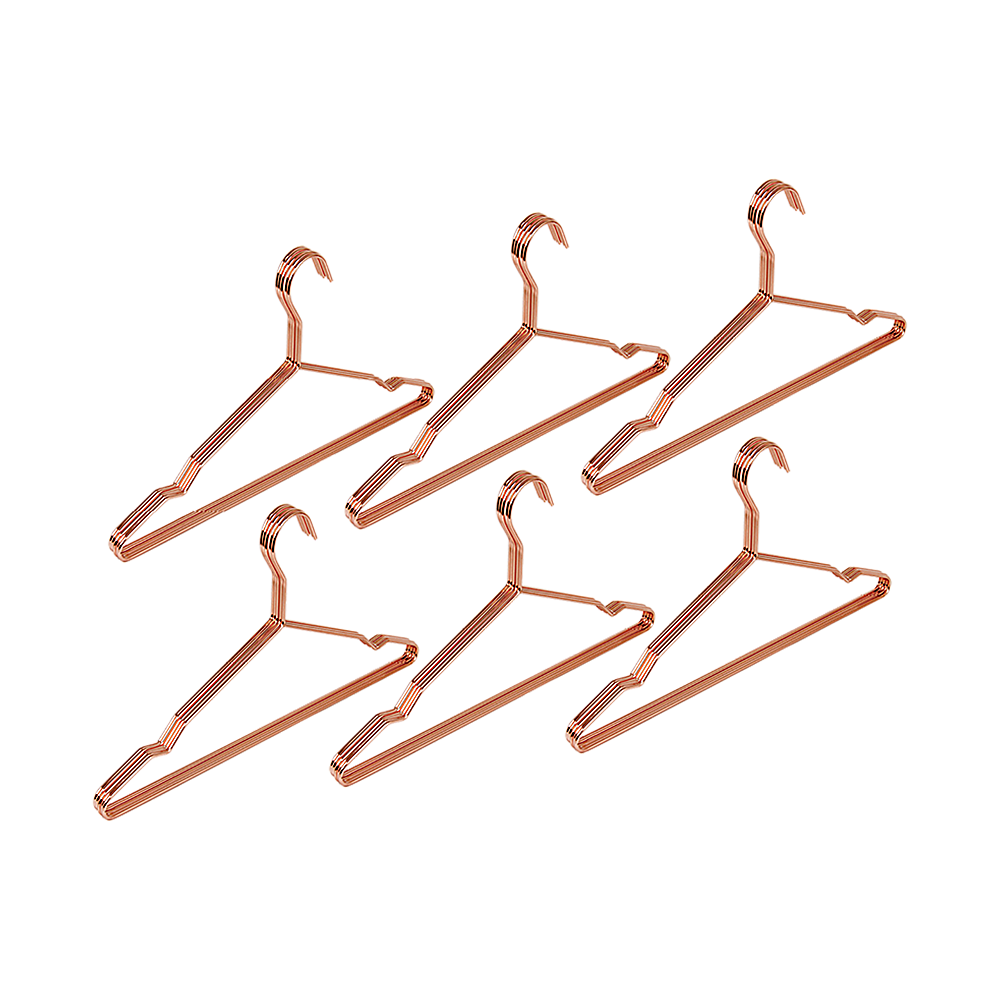 Adult 16.5" Rose Gold Shiny Metal Wire Coat Suit Top Clothes Hangers (30pc per set)