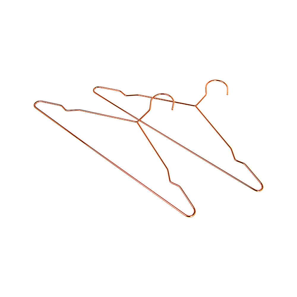 Adult 16.5" Rose Gold Shiny Metal Wire Coat Suit Top Clothes Hangers (30pc per set)