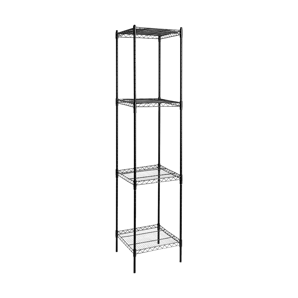 Wire Storage Rack – 45x45cm Black Shelving with Fixed Legs