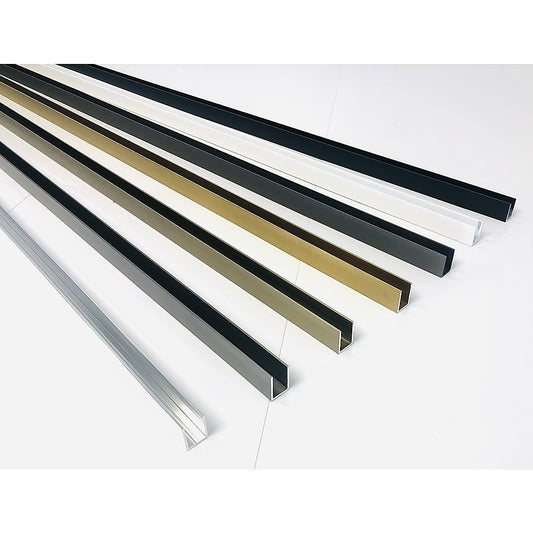 Glass Shower Screen 210cm Wall Channel in Black