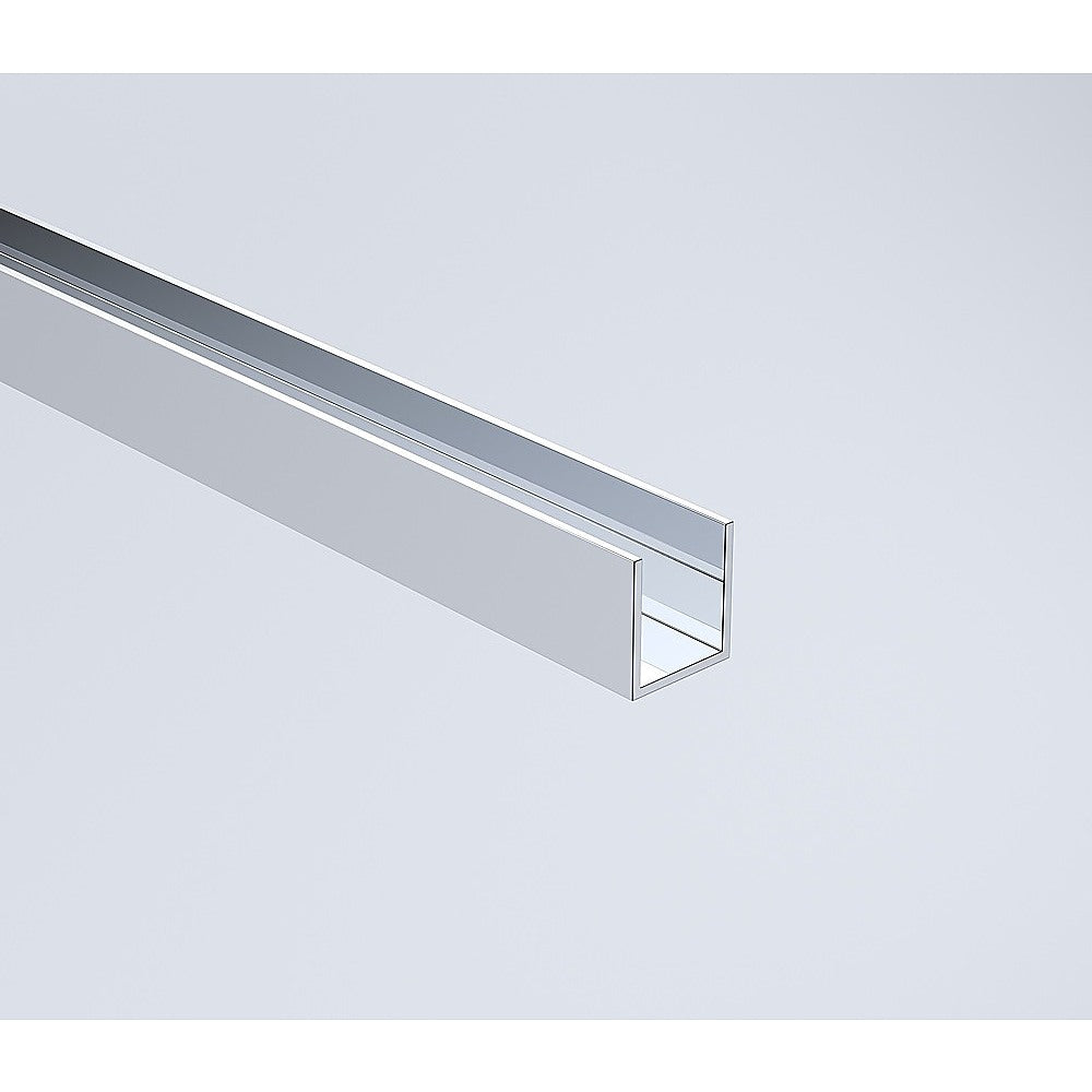 Glass Shower Screen 210cm Wall Channel in Chrome
