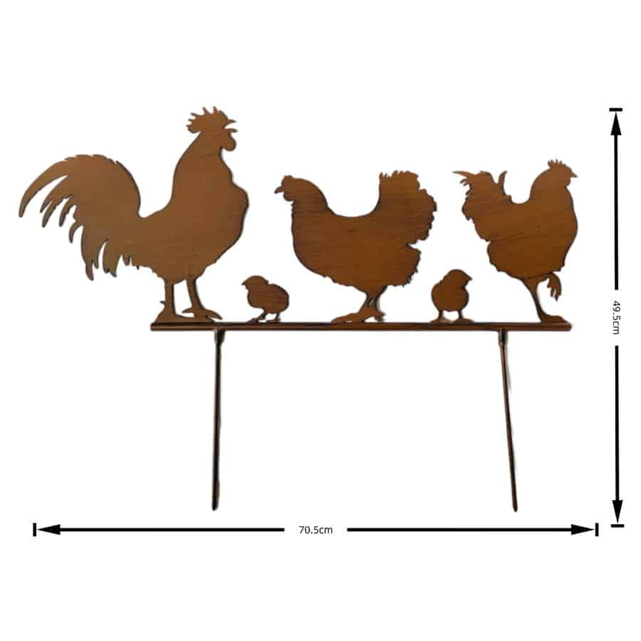Chook Family Garden Stake 70cm