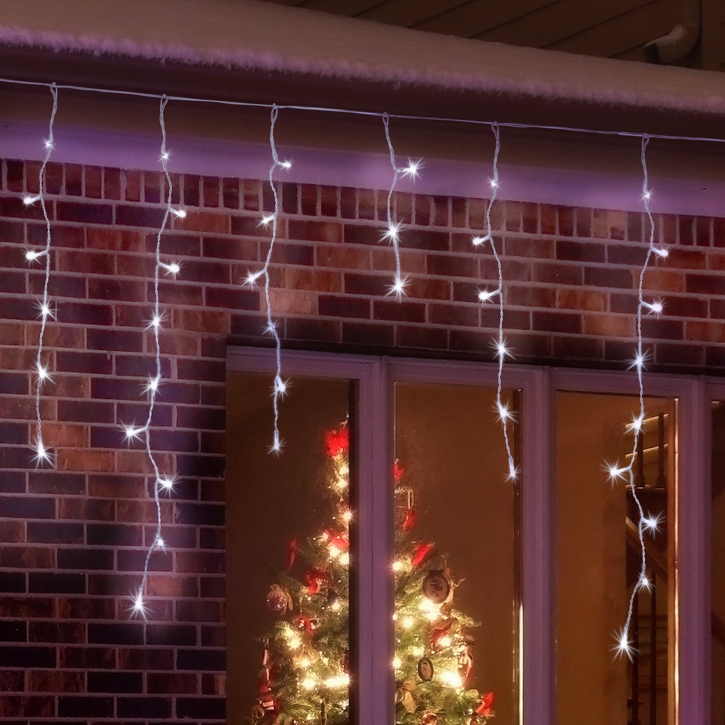 960 LEDs Snowing Icicle Lights – available in 4 Colors - Multicolor