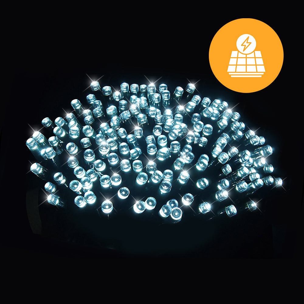 Solar + USB 300 LED Dual Use Fairy Lights – 29.9m, available in 3 Colors - Warm White