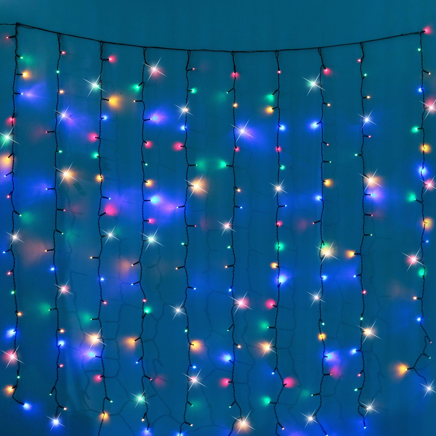 Battery Operated 200 LED Curtain Light – 140 x 140cm, available in 3 Colors - Cool White