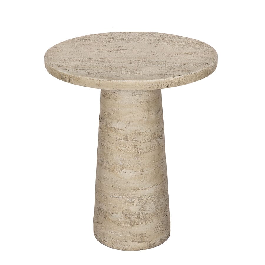 LOGAN CEMENT ROUND SIDE TABLE