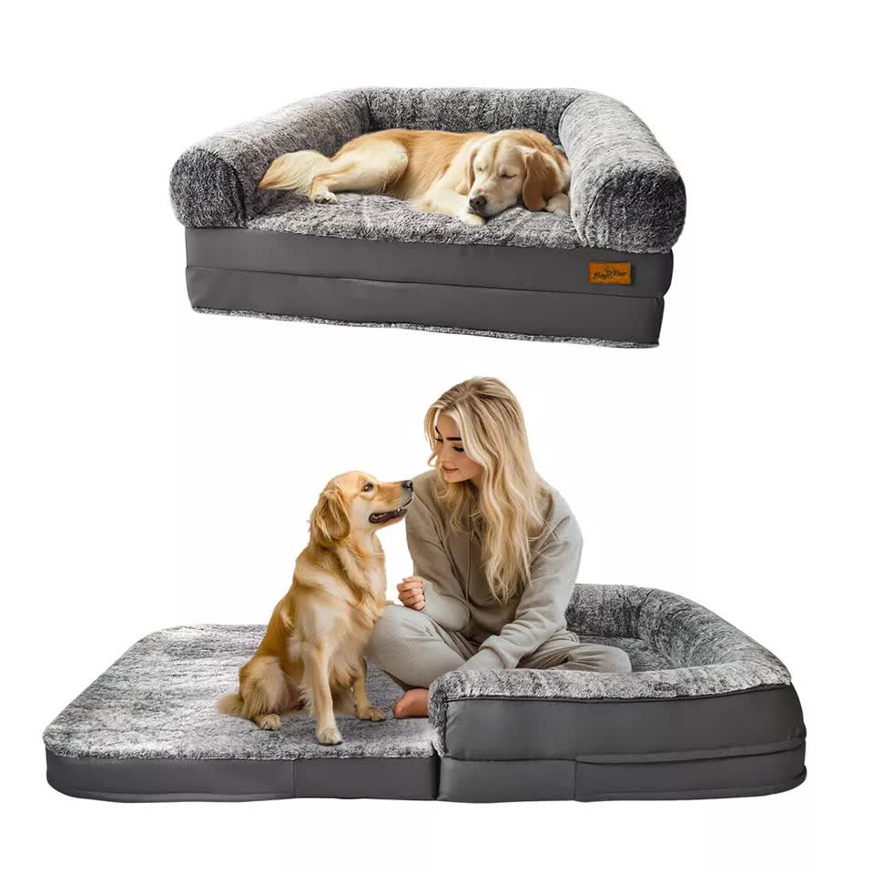 XL Human Sized Dog Bed Foldable Orthopedic Pet Dog Sofa Couch Comfy Big Bean Bed