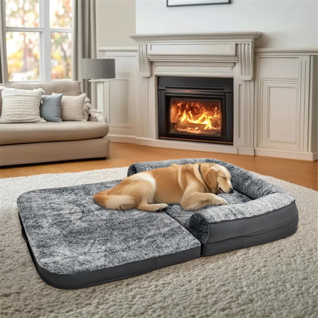 XL Human Sized Dog Bed Foldable Orthopedic Pet Dog Sofa Couch Comfy Big Bean Bed