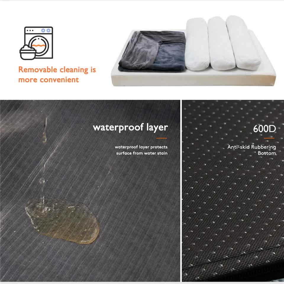 Orthopedic Dog Bed with Bolster Comfort Mattress