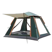 Dark green four-sided tent with a straight door - Small size (210x210x140cm), stylish and functional for outdoor activities