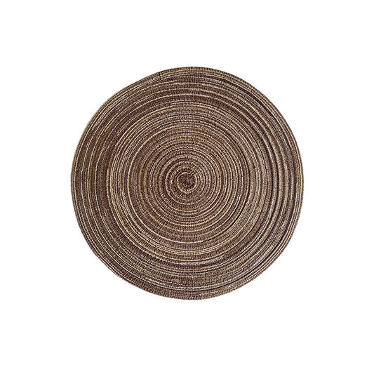 Round Woven Placemats -Colorful Braided Table Mats for Dining & Home Decor 11cm 10pcs Coffee