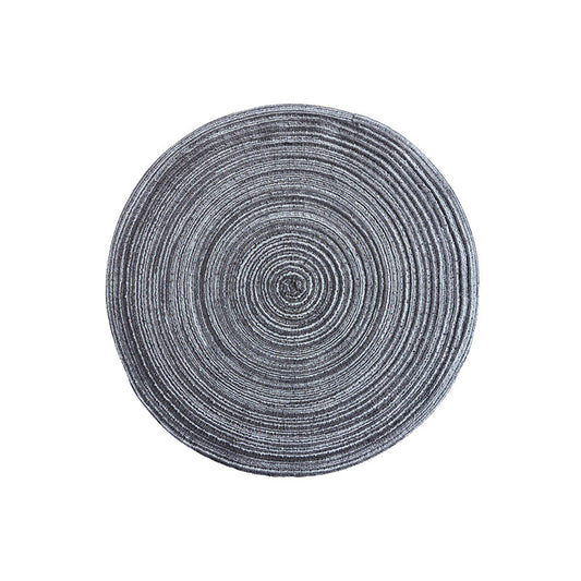 Round Woven Placemats -Colorful Braided Table Mats for Dining & Home Decor 18cm 10pcs grey