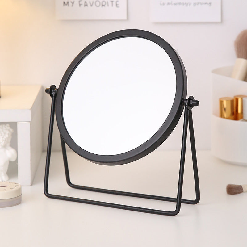 Gold Rotating Tabletop Makeup Mirror - 360º  Swivel Vanity Mirror for Bedroom & Desk
