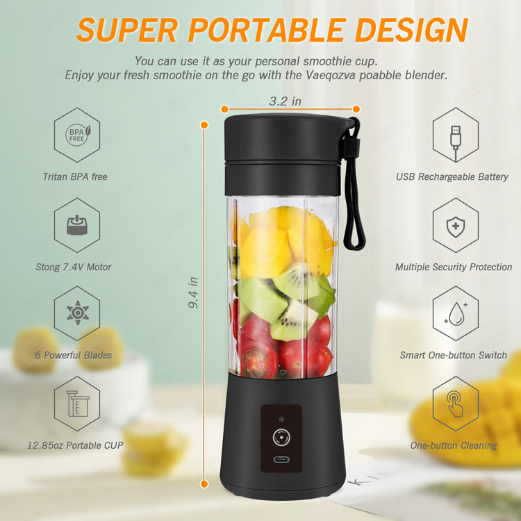 Light Purple Portable Blender USB Rechargeable - Personal Size Smoothie Maker On The Go