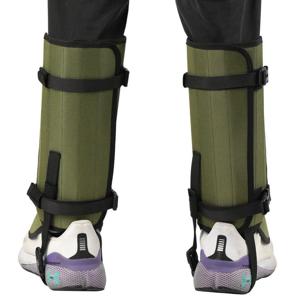 Camouflage khaki Outdoor Waterproof Leg Gaiters - Anti-Snake Bite & Scratch Protection Boot Covers - Breathable Nylon Oxford Leg Guards for Hiking Camping