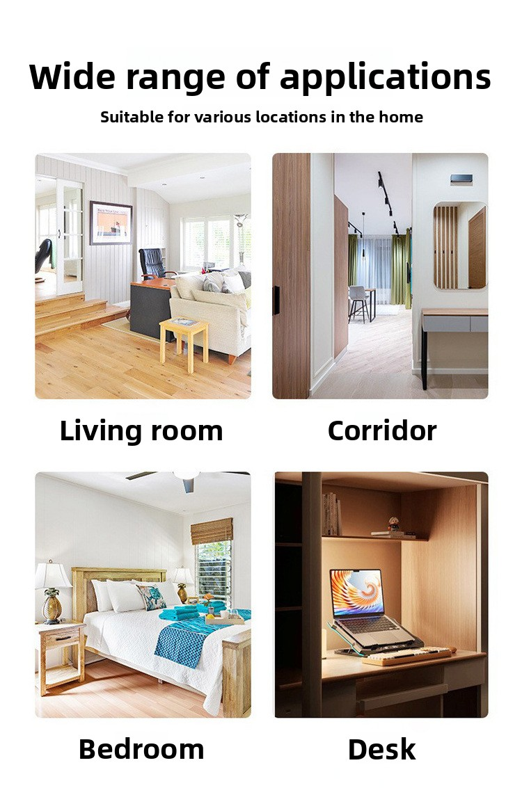 Matte Black Motion Sensor Night Light LED Rechargeable Magnetic Stick Wall Lamp Smart Wireless Batten for Hallway Staircase Modern Style Warm White