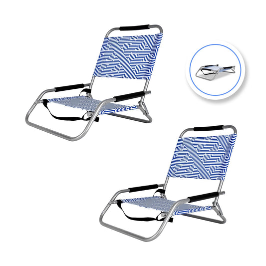 2pc Lazy Dayz Foldable Beach Chair - Makena