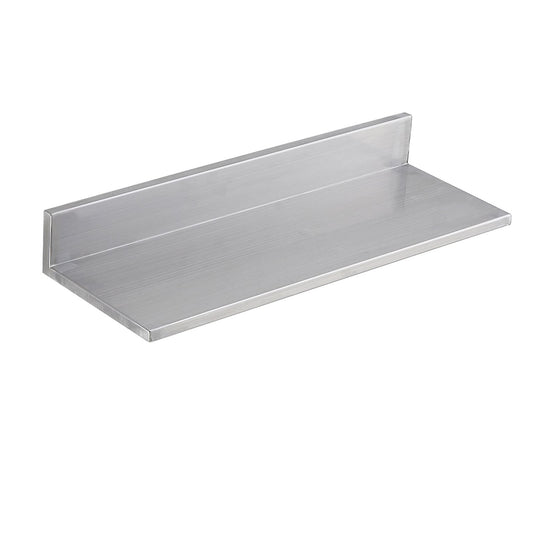 8.6" x 24" Stainless Steel Shelf, Wall Mounted Floating Shelving with Backsplash, 44 lbs Load Capacity Commercial Shelves, Heavy Duty Storage Rack for Restaurant, Kitchen, Bar, Home, and Hotel (2 Packs)